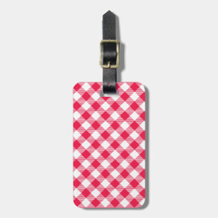 Classic Red Gingham Country Pattern Luggage Tag