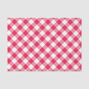 Classic Red Gingham Country Pattern Tissue Paper