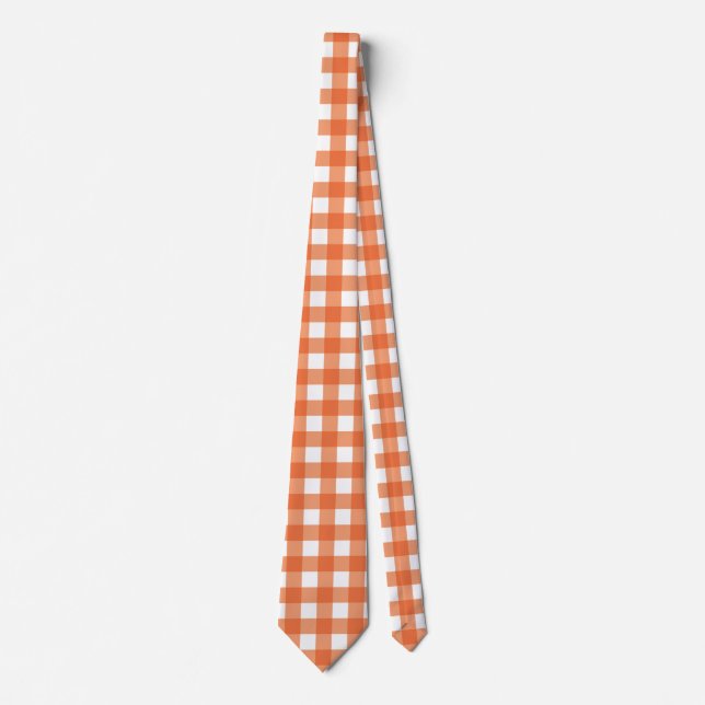 Classic Red Gingham in White Vichy Check Tie (Front)