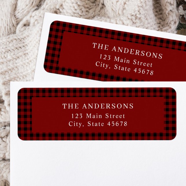 Classic Red Gingham Return Address (Creator Uploaded)