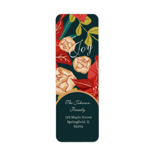 Classic Red & Green Floral Christmas