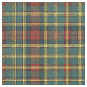 Classic Red & Green Scottish Tartan Plaid Pattern Fabric