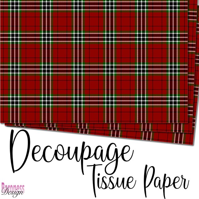 Classic red green tartan plaid tissue paper (Creator Uploaded)