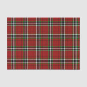 Classic red green white Christmas plaid pattern Tissue Paper