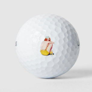 Classic Red Head PinUp Golf Balls