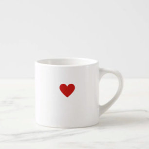 Classic Red Heart Simple Love Modern Minimal Chic Espresso Cup