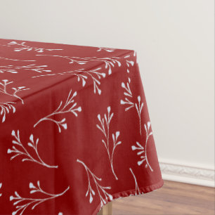 Classic Red Holiday Christmas Dinner Tablecloth