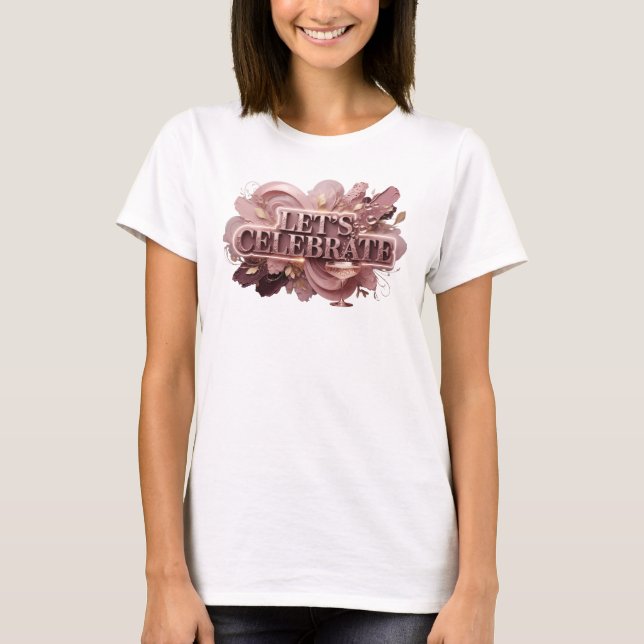 Classic Red LET'S CELEBRATE Shirt Design (Front)