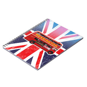 Classic Red London Double-Decker Bus Notebook