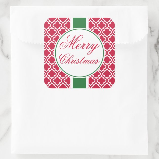 Classic Red Merry Christmas Gift Tag Stickers (Bag)