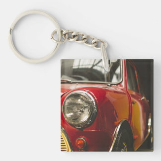 Classic Red Mini Car Keychain