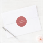 Classic Red Modern Christmas Classic Round Sticker<br><div class="desc">Classic Christmas stickers featuring a simple design with the editable greeting "Merry Christmas".</div>