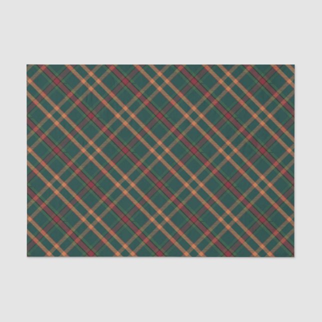 Classic Red Plaid Christmas Tissue Paper (Front)
