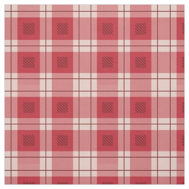 Classic red plaid fabric (Swatch)