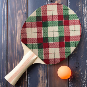 Classic Red Plaid Ping Pong Paddle