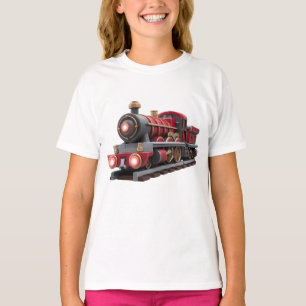 Classic Red Steam Train – Adventure Kids T-Shirt