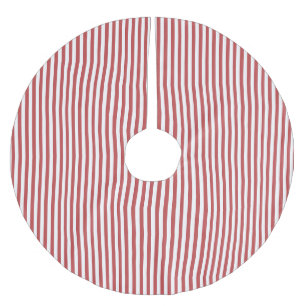 Classic Red Stripe Christmas Tree Skirt