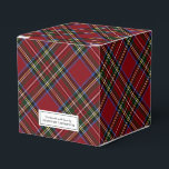 Classic Red Tartan Holiday Favor Box<br><div class="desc">This gift box,  adorned with a classic red tartan pattern,  is perfect for adding a touch of festive elegance to any handmade present. A tasteful label on the front proudly declares "Handmade with love by” with your name. This box is ideal for handmade holiday gifts.</div>
