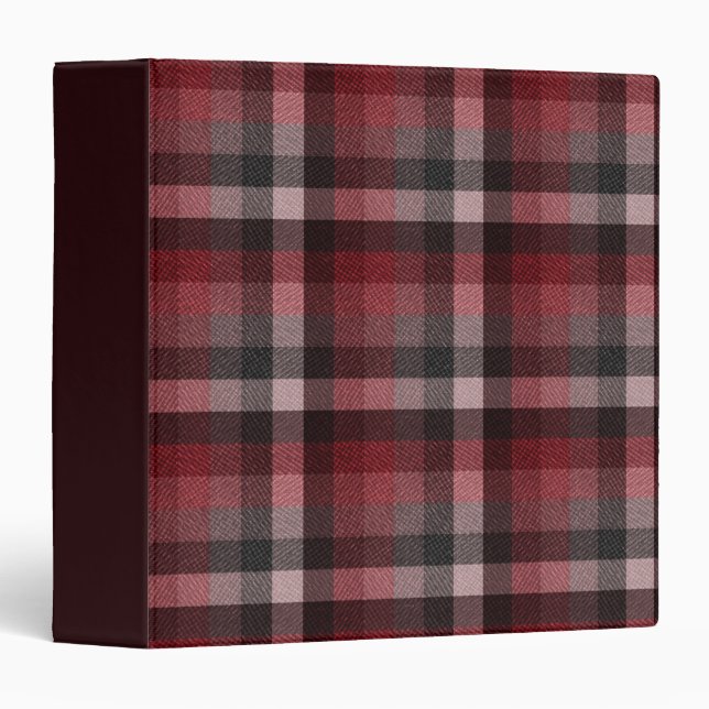 Classic red Tartan Plaid.  Binder (Front/Spine)