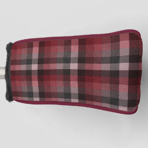 Classic red Tartan Plaid. Golf Head Cover