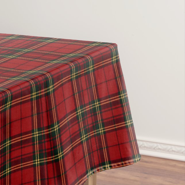 Classic Red Tartan Plaid Tablecloth (In Situ)