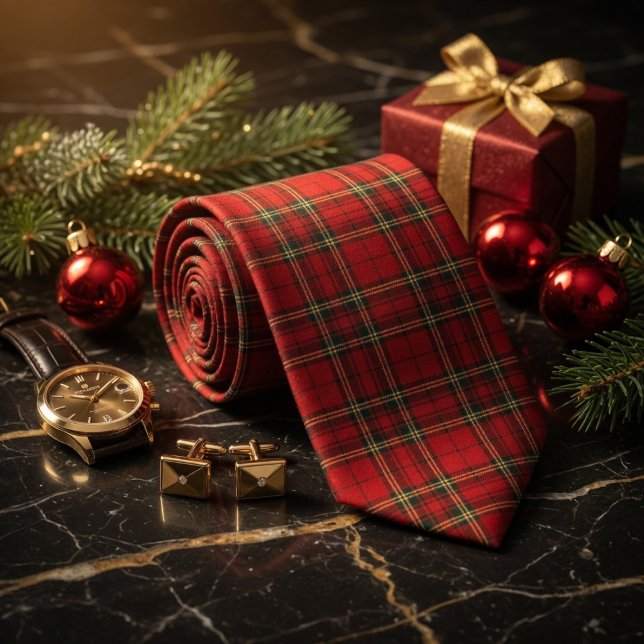 Classic Red Tartan Plaid Tie (Creator Uploaded)