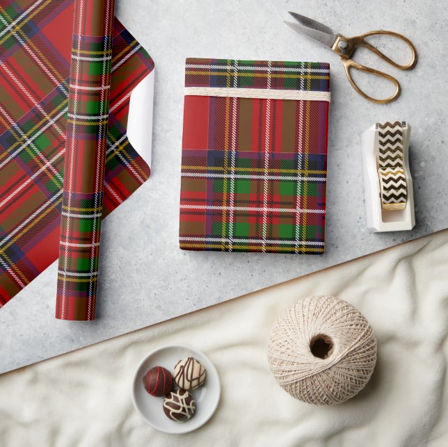 Classic Red Tartan Plaid Wrapping Paper (Crafts)