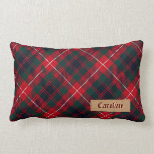 Classic Red Tartan Royal Stewart Pattern Lumbar Pillow