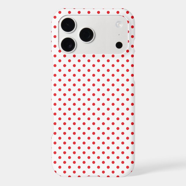Classic Red Tiny Polka Dot Pattern (Back)