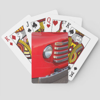 Classic Red Truck Headlight Playing Cards
