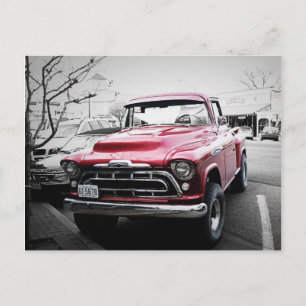 Classic Red Truck Postcard