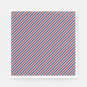 Classic Red White Blue Striped 4th July Napkin