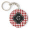 Classic Red White Houndstooth With Monogram