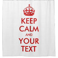 Classic Red White Keep Calm and Custom Text