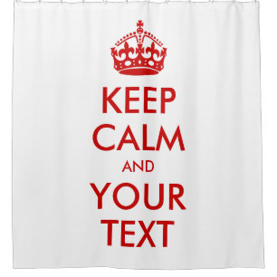 Classic Red White Keep Calm and Custom Text