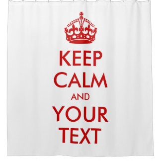 Classic Red White Keep Calm and Custom Text