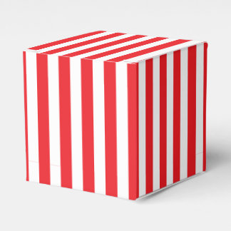 Classic Red & White Stripes Favor Box