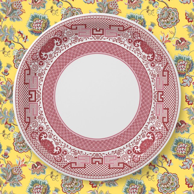 Classic Red Willow Paper Plates (Creator Uploaded)