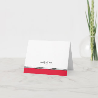 Classic Red with Black Dots Notecard