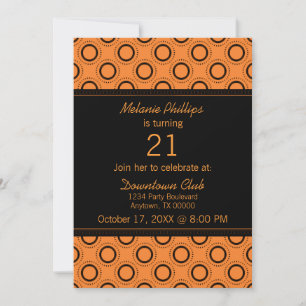 Classic Refinement 21st Birthday Party Invite