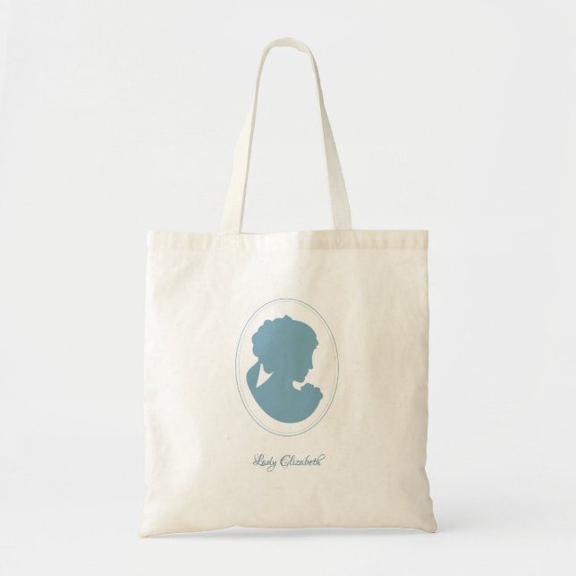 Classic Regency Blue Cameo Wedding Tote Bag (Front)