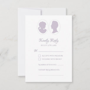 Classic Regency Purple Cameo Response Card