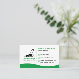 Classic & Reliable Lawn Care Simple & Professional Business Card