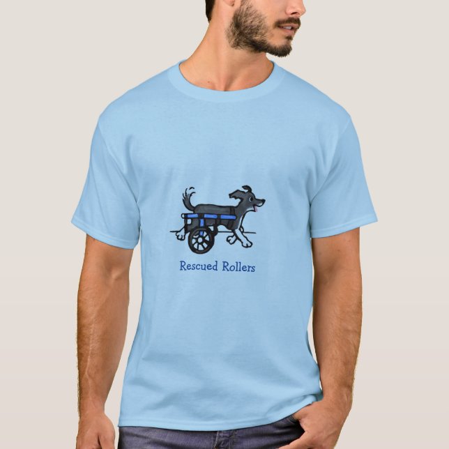 Classic Rescued Rollers Logo Design T-Shirt (Front)