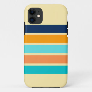 Classic Retro 70s Vintage Style Stripes iPhone 11 Case