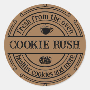 Classic Retro Baked Goods Craft Round Sticker