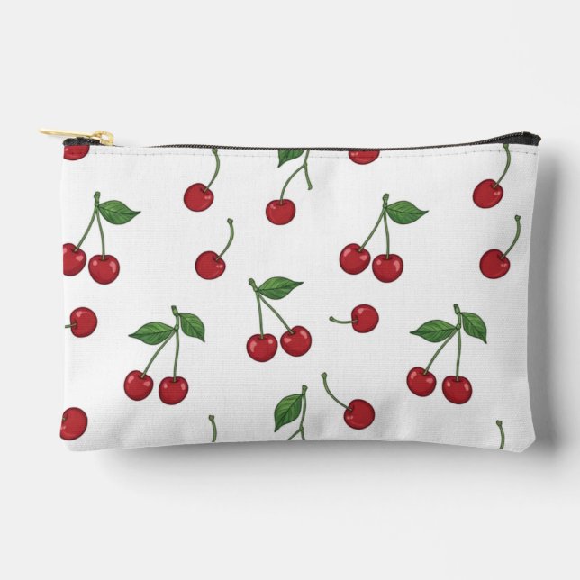 Classic Retro Cherry Harvest Accessory Pouch (Front)