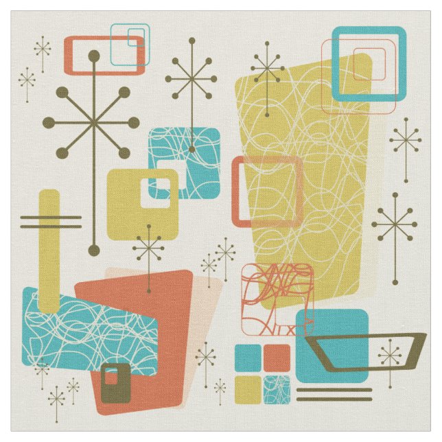 Classic Retro Cream Fabric (Close Up)