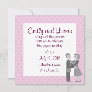Classic Retro Embrace Wedding Invitations
