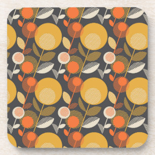 Classic Retro Floral Pattern Coaster